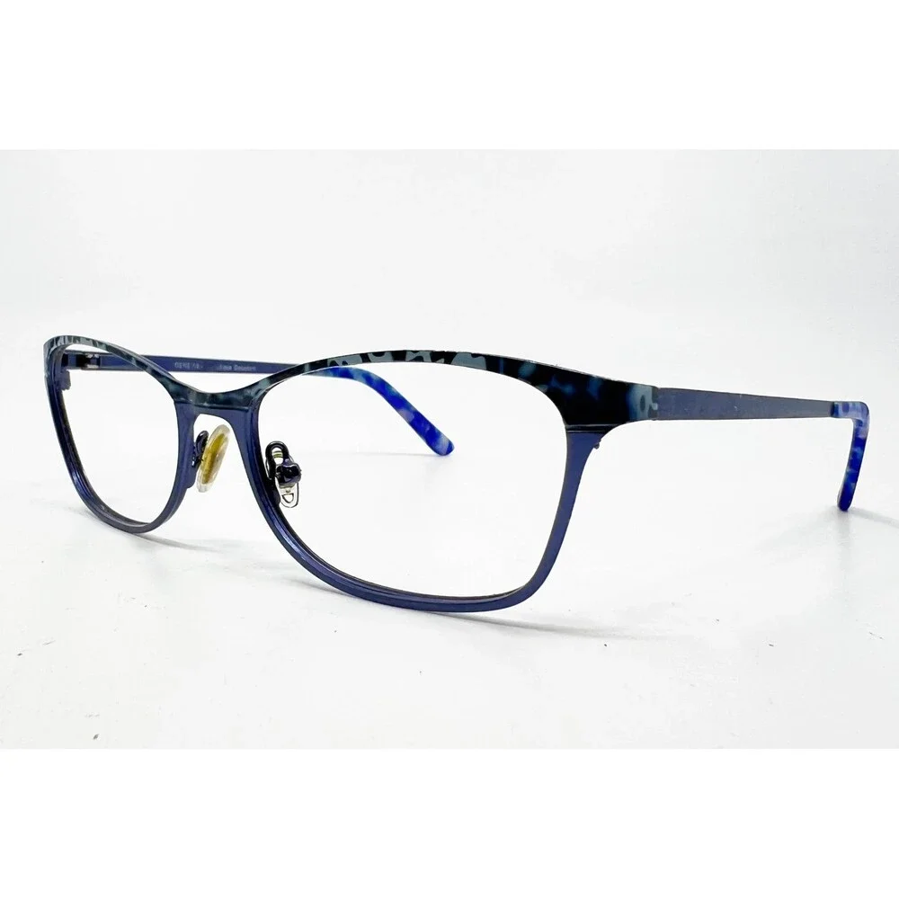 Modern Optical Eyeglasses Womens Matte Blue Decadent Cat Eye 52-18-135 37387